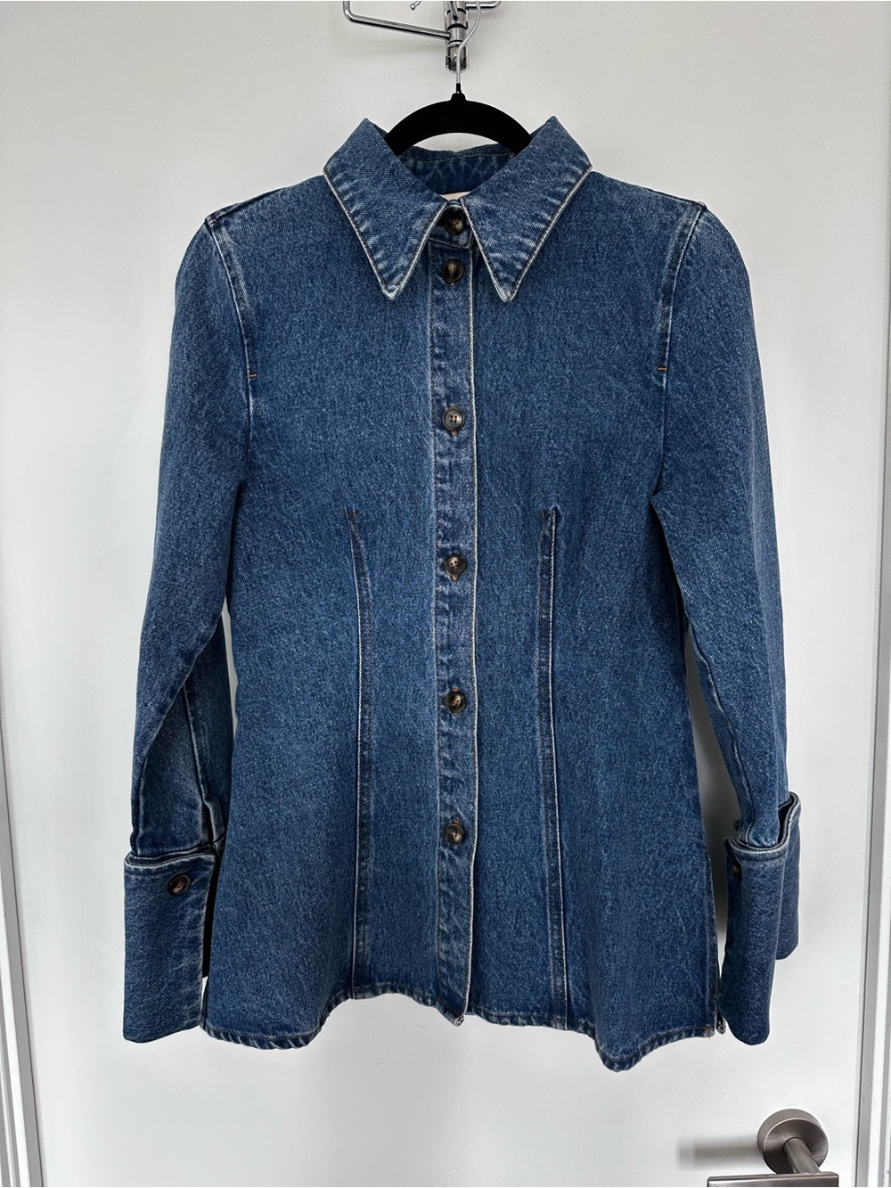H&M Indigo Denim Button-Down Women's Shirt